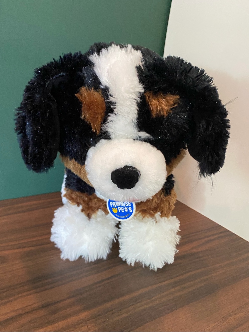 Build a bear Promise Plush Dog Toy - Black, White & Brown